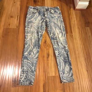 Paisley Denim Skinny Jeans